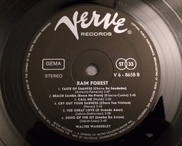 Walter Wanderley ~ Rain Forest (Vinyl) - Djungel & Jazz