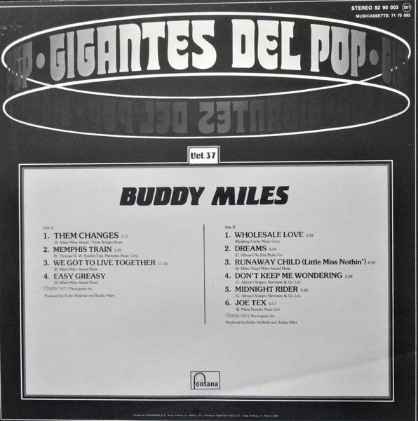 Buddy Miles ~ Gigantes Del Pop Vol. 37 (Vinyl) - Djungel & Jazz