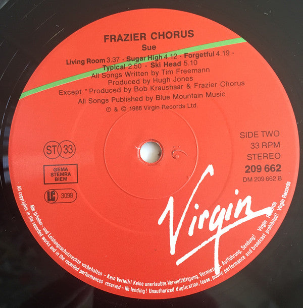 Frazier Chorus ~ Sue (Vinyl) - Djungel & Jazz