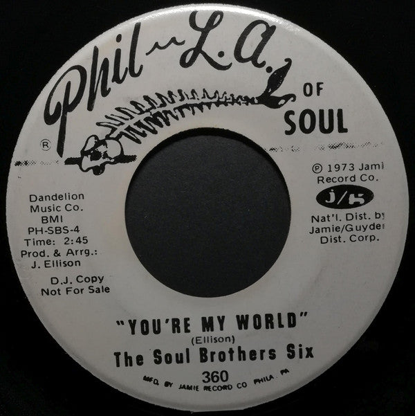 Soul Brothers Six ~ You Gotta Come A Little Closer / You're My World (Vinyl) - Djungel & Jazz