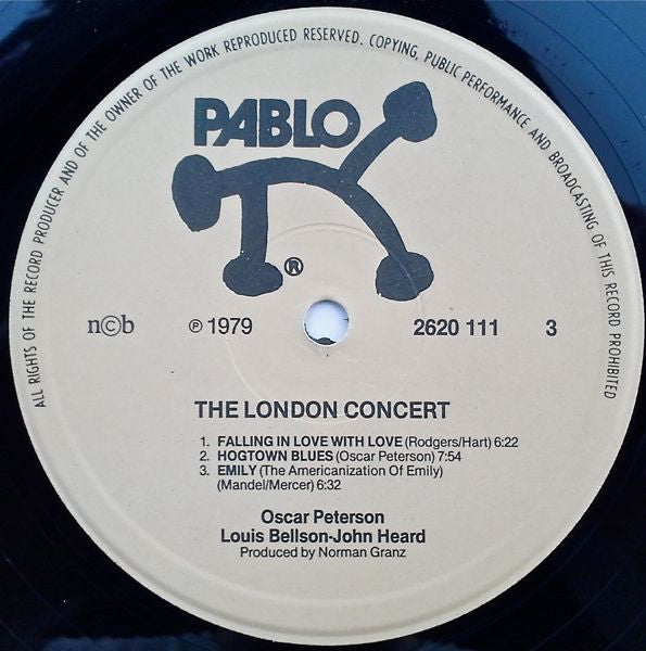 Oscar Peterson, Louis Bellson, John Heard ~ The London Concert (Vinyl) - Djungel & Jazz