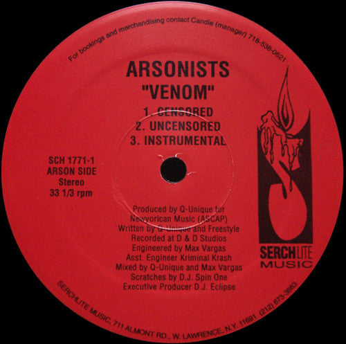 Arsonists ~ Venom / Seed (Vinyl) - Djungel & Jazz