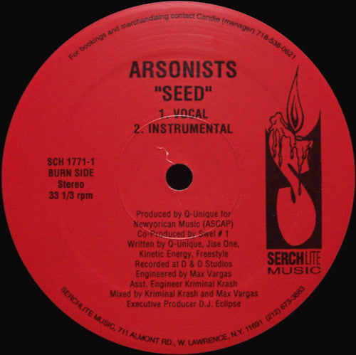 Arsonists ~ Venom / Seed (Vinyl) - Djungel & Jazz