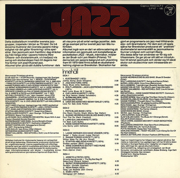 Various : Jazz Från Det Svenska 70-Talet (2xLP, Album)