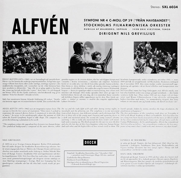 Hugo Alfvén, Stockholms Filharmoniska Orkester, Gunilla Af Malmborg ∙ Sven Erik Vikström, Nils Grevillius ~ Symfoni Nr 4 C-Moll Op 39 (Vinyl) - Djungel & Jazz