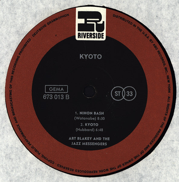 Art Blakey & The Jazz Messengers : Kyoto (LP, Album)