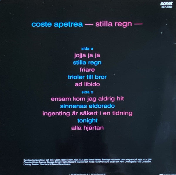 Coste Apetrea ~ Stilla Regn (Vinyl) - Djungel & Jazz