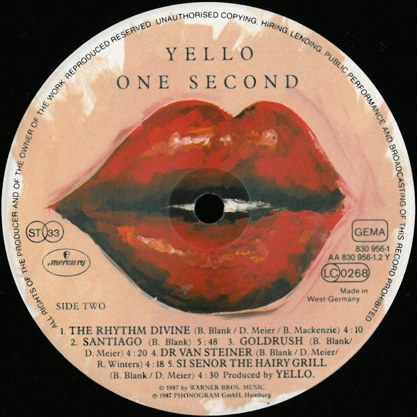 Yello ~ One Second (Vinyl) - Djungel & Jazz