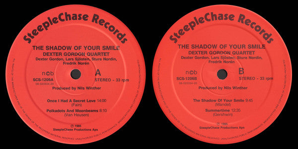 Dexter Gordon Quartet ~ The Shadow Of Your Smile (Vinyl) - Djungel & Jazz