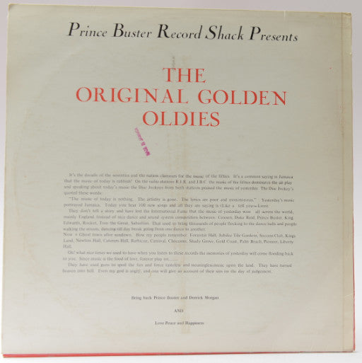 Prince Buster : Prince Buster Record Shack Presents The Original Golden Oldies Vol. 2 (LP, Comp, RE)