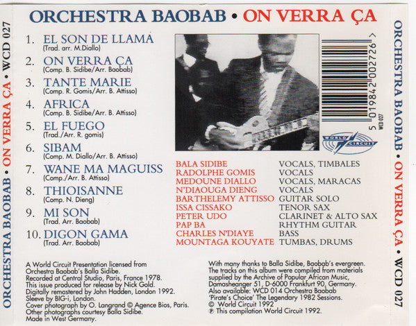Orchestra Baobab ~ On Verra Ça (The 1978 Paris Sessions) (Vinyl) - Djungel & Jazz