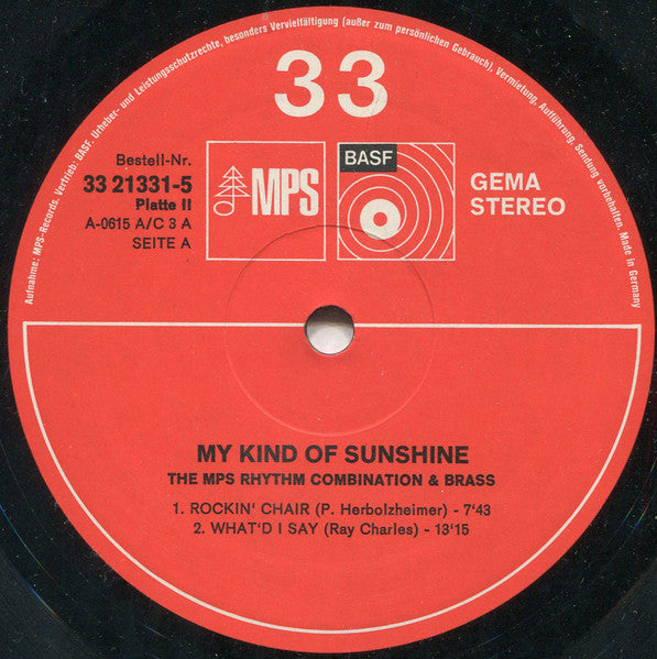 The MPS Rhythm Combination & Brass Leader: Peter Herbolzheimer ~ My Kind Of Sunshine (Vinyl) - Djungel & Jazz