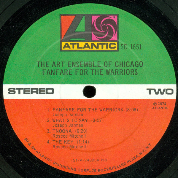 The Art Ensemble Of Chicago ~ Fanfare For The Warriors (Vinyl) - Djungel & Jazz