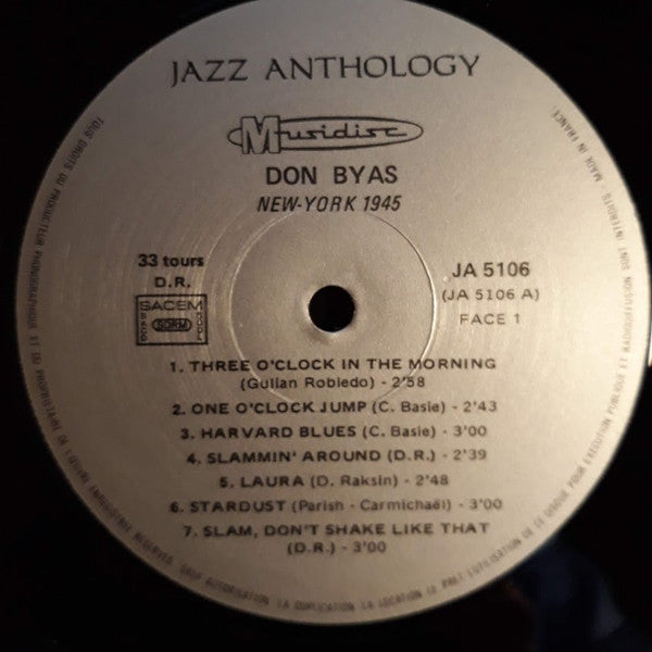 Don Byas ~ New York 1945 (Vinyl) - Djungel & Jazz