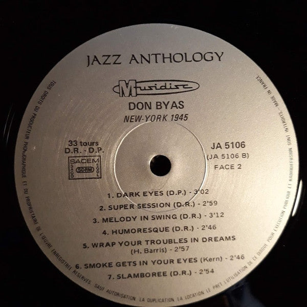 Don Byas ~ New York 1945 (Vinyl) - Djungel & Jazz