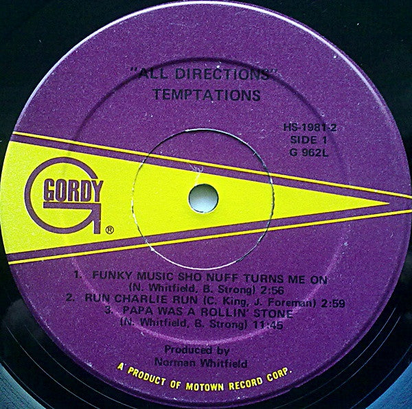 The Temptations ~ All Directions (Vinyl) - Djungel & Jazz