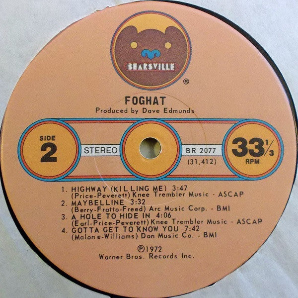 Foghat : Foghat (LP, Album, RE, Jac)