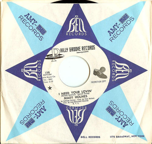 Mary Holmes ~ I Need Your Lovin' / I'll Make It Up To You (Vinyl) - Djungel & Jazz