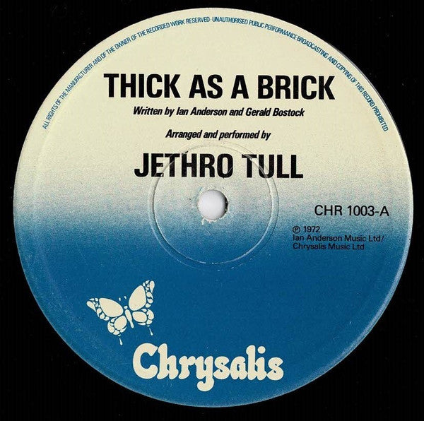 Jethro Tull ~ Thick As A Brick (Vinyl) - Djungel & Jazz