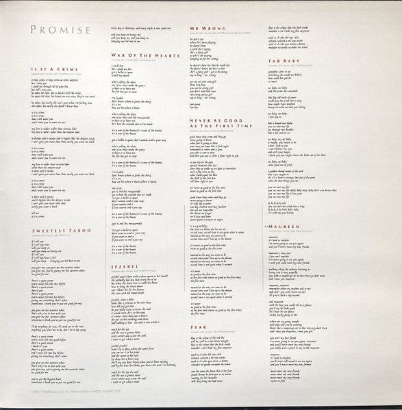 Sade : Promise (LP, Album, Whi)