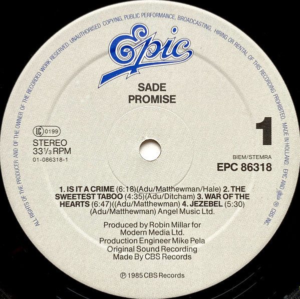 Sade ~ Promise (Vinyl) - Djungel & Jazz