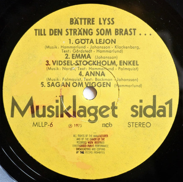 Bättre Lyss ~ Till Den Sträng Som Brast Än Att Aldrig Spänna En Båge (Vinyl) - Djungel & Jazz