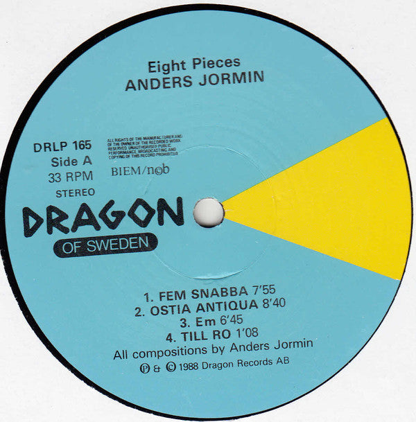 Anders Jormin ~ Eight Pieces (Vinyl) - Djungel & Jazz