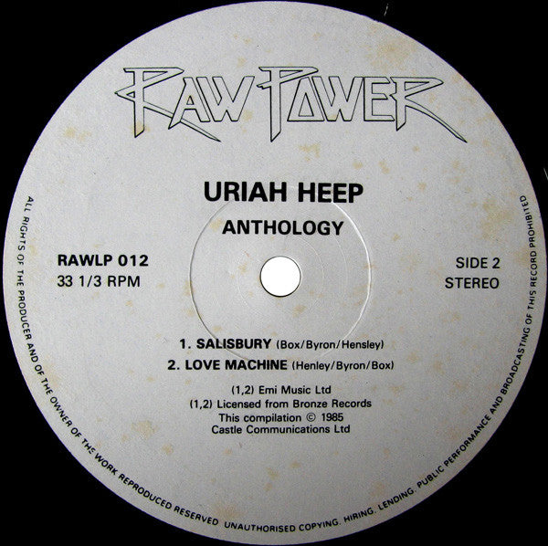 Uriah Heep : Anthology (2xLP, Comp)
