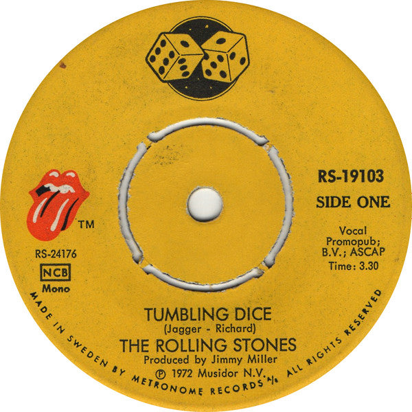 The Rolling Stones ~ Tumbling Dice (Vinyl) - Djungel & Jazz