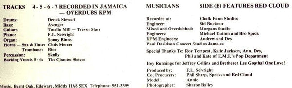 Red Cloud (7) : Red Cloud In Dub (LP, Album)