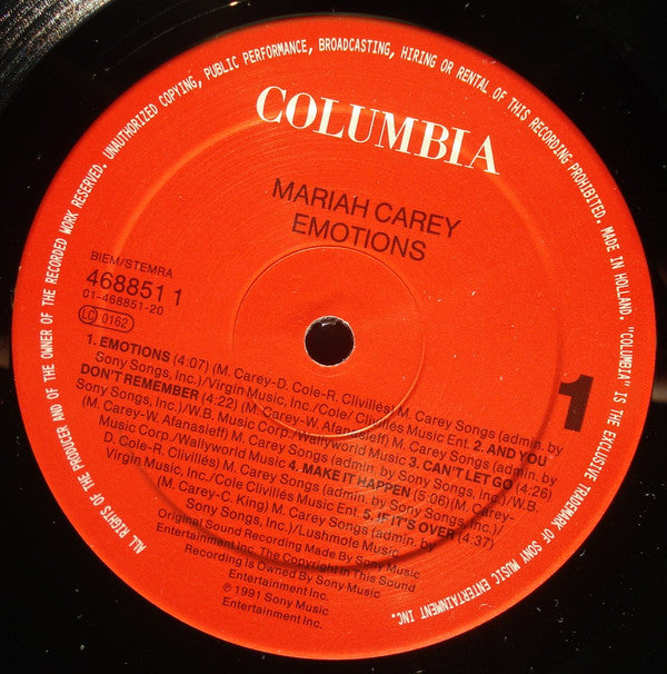 Mariah Carey ~ Emotions (Vinyl) - Djungel & Jazz