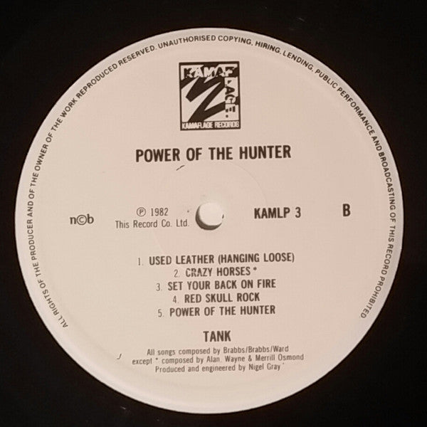 Tank (6) : Power Of The Hunter (LP, Album)