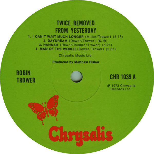 Robin Trower ~ Twice Removed From Yesterday (Vinyl) - Djungel & Jazz