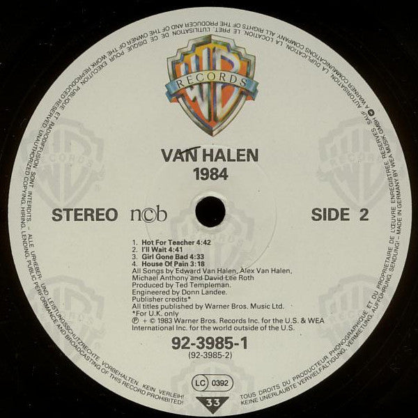 Van Halen ~ 1984 (Vinyl) - Djungel & Jazz