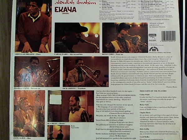 Abdullah Ibrahim ~ Ekaya (Home) (Vinyl) - Djungel & Jazz
