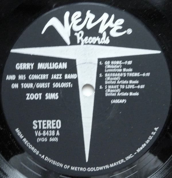 Gerry Mulligan And The Concert Jazz Band Guest Soloist: Zoot Sims ~ Gerry Mulligan And The Concert Jazz Band On Tour (Vinyl) - Djungel & Jazz