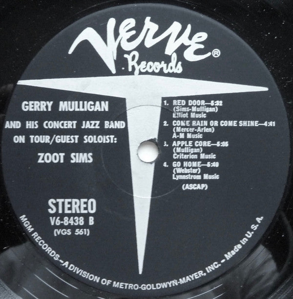 Gerry Mulligan And The Concert Jazz Band Guest Soloist: Zoot Sims ~ Gerry Mulligan And The Concert Jazz Band On Tour (Vinyl) - Djungel & Jazz
