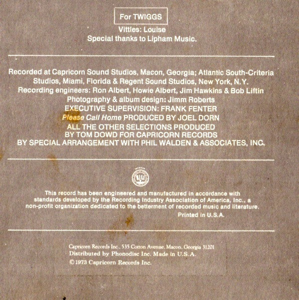 The Allman Brothers Band : Idlewild South (LP, Album, RE)