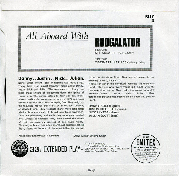 Roogalator : All Aboard (7", EP, Single, RE, Sol)