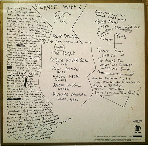 Bob Dylan ~ Planet Waves (Vinyl) - Djungel & Jazz