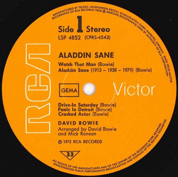 David Bowie ~ Aladdin Sane (Vinyl) - Djungel & Jazz