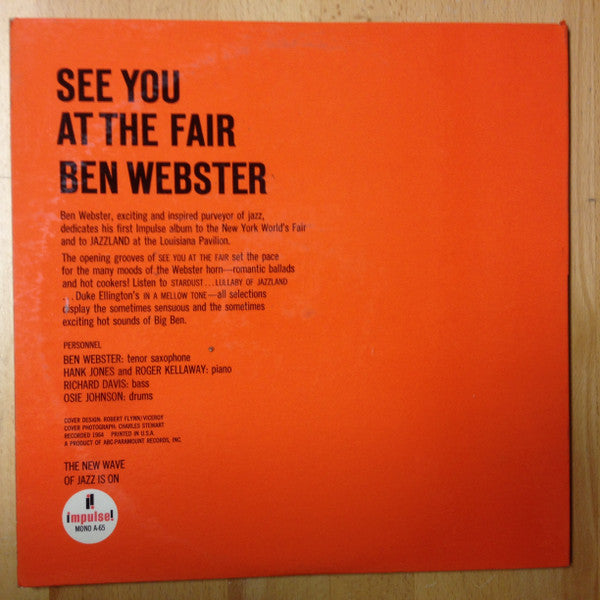Ben Webster ~ See You At The Fair (Vinyl) - Djungel & Jazz