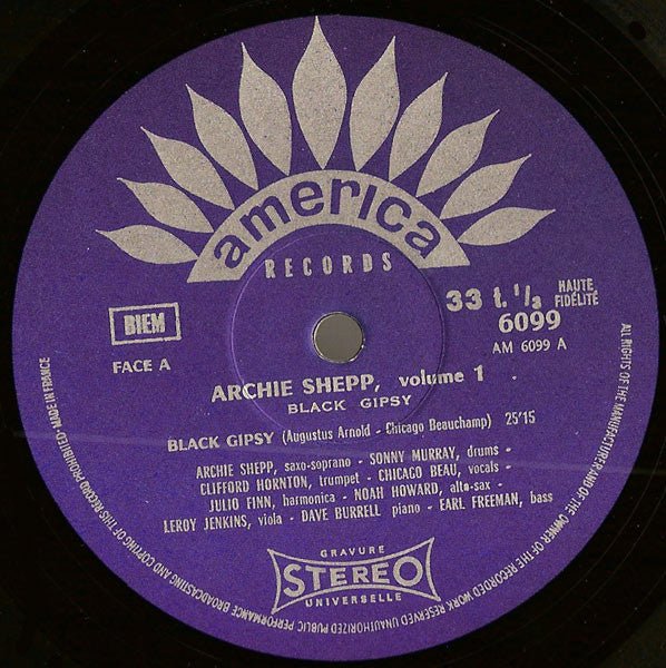 Archie Shepp, Chicago Beau : Black Gipsy (LP, Album)