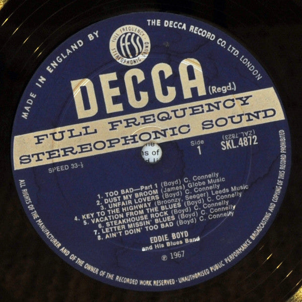 Eddie Boyd And His Blues Band Featuring Peter Green ~ Eddie Boyd And His Blues Band (Vinyl) - Djungel & Jazz