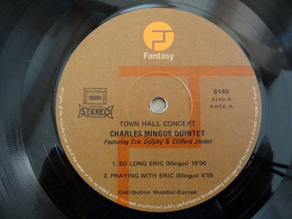 Charles Mingus Featuring Eric Dolphy : Town Hall Concert (LP, Album, RE)