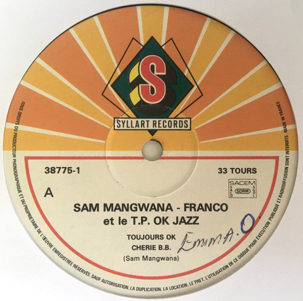 Sam Mangwana, Franco Et Orchestre T.P.O.K. Jazz ~ For Ever (Vinyl) - Djungel & Jazz
