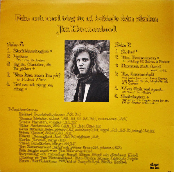 Jan Hammarlund : Befriade Från Skolan (LP, Album)