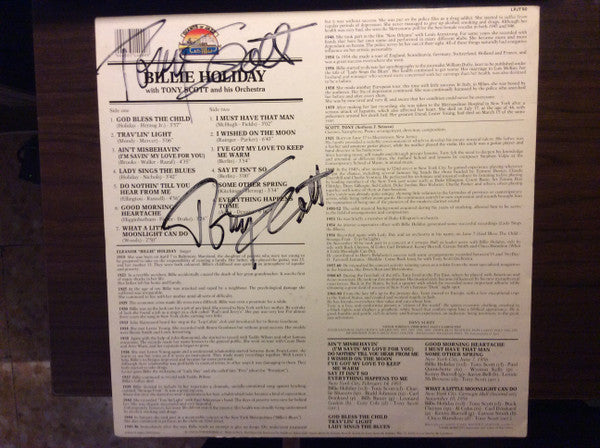 Billie Holiday With Tony Scott And His Orchestra ~ Billie Holiday With Tony Scott And His Orchestra (Vinyl) - Djungel & Jazz