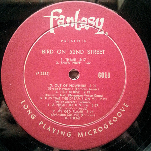 Charlie Parker ~ Bird On 52nd Street (Vinyl) - Djungel & Jazz