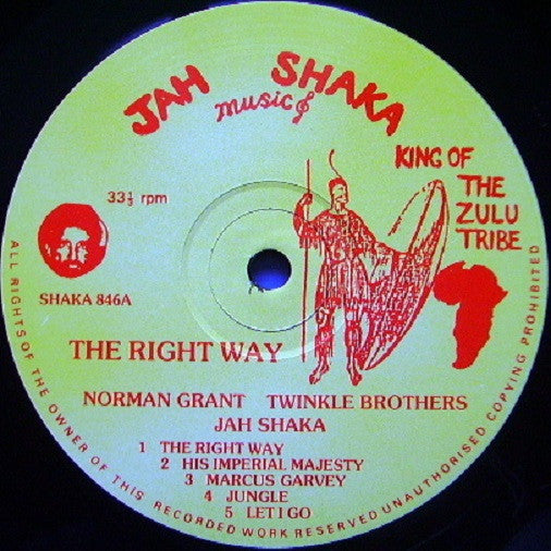 Norman Grant & Twinkle Brothers & Jah Shaka : The Right Way (LP, Album)